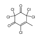 2,2,4,6,6-pentachloro-5-methyl-cyclohex-4-ene-1,3-dione Structure