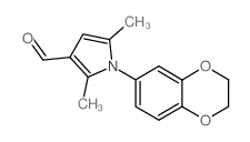 1-(2,3-DIHYDRO-1,4-BENZODIOXIN-6-YL)-2,5-DIMETHYL-1H-PYRROLE-3-CARBALDEHYDE结构式