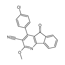 4-(4-Chlorophenyl)-3-cyano-2-methoxy-5-oxoindeno<1,2-b>pyridine Structure