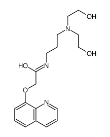 N-[3-[bis(2-hydroxyethyl)amino]propyl]-2-quinolin-8-yloxyacetamide结构式