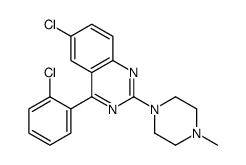 6-chloro-4-(2-chlorophenyl)-2-(4-methylpiperazin-1-yl)quinazoline结构式
