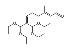 7-(diethoxymethyl)-8,8-diethoxy-3-methylocta-2,6-dienal结构式
