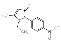 3H-Pyrazol-3-one,1-ethyl-1,2-dihydro-5-methyl-2-(4-nitrophenyl)- structure
