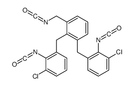 1,2-bis[(3-chloro-2-isocyanatophenyl)methyl]-3-(isocyanatomethyl)benzene结构式