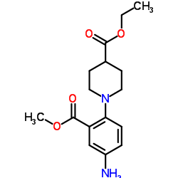 Ethyl 1-[4-amino-2-(methoxycarbonyl)phenyl]-4-piperidinecarboxylate结构式