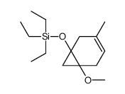 triethyl-[(1-methoxy-4-methyl-6-bicyclo[4.1.0]hept-3-enyl)oxy]silane Structure