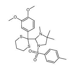 2<2-(1-tosyl-3,4,4-trimethylimidazolidinyl)>-3,4-dimethoxyphenyl-1,3-dithiane Structure