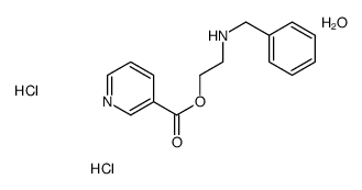 2-(benzylamino)ethyl pyridine-3-carboxylate,hydrate,dihydrochloride结构式