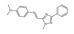 4-Dimethylamino-N-<(1-methyl-3-phenyl-1,2,4-triazol-5-yl)methylen>anilin结构式