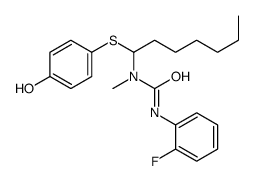 3-(2-fluorophenyl)-1-[1-(4-hydroxyphenyl)sulfanylheptyl]-1-methylurea Structure