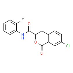7-Chloro-N-(2-fluorophenyl)-1-oxo-3,4-dihydro-1H-isochromene-3-carboxamide Structure