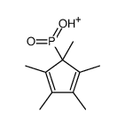 hydroxy-oxo-(1,2,3,4,5-pentamethylcyclopenta-2,4-dien-1-yl)phosphanium结构式