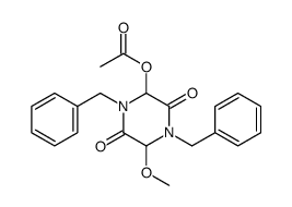(1,4-dibenzyl-5-methoxy-3,6-dioxopiperazin-2-yl) acetate结构式