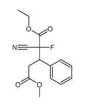1-O-ethyl 5-O-methyl 2-cyano-2-fluoro-3-phenylpentanedioate结构式
