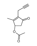 [(1R)-2-methyl-4-oxo-3-prop-2-ynylcyclopent-2-en-1-yl] acetate结构式