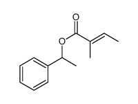 2-Butenoic acid, 2-methyl-, 1-phenylethyl ester, (E) Structure