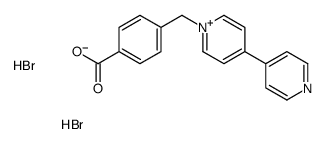 4-[(4-pyridin-1-ium-4-ylpyridin-1-ium-1-yl)methyl]benzoic acid,dibromide Structure