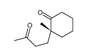 (2R)-2-methyl-2-(3-oxobutyl)cyclohexan-1-one结构式