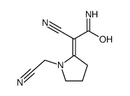 (2E)-2-cyano-2-[1-(cyanomethyl)pyrrolidin-2-ylidene]acetamide Structure