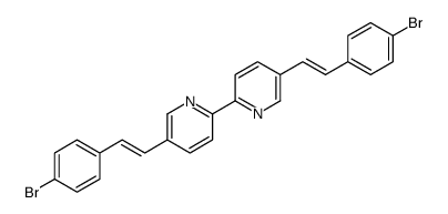 5-[2-(4-bromophenyl)ethenyl]-2-[5-[2-(4-bromophenyl)ethenyl]pyridin-2-yl]pyridine结构式