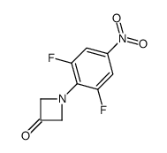 1-(2,6-difluoro-4-nitrophenyl)azetidin-3-one Structure