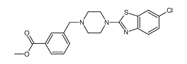 3-[[4-(6-chlorobenzothiazole-2-yl) piperazine-1-yl] methyl] benzoic acid methyl ester结构式