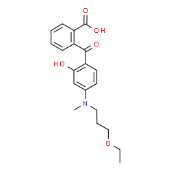 2-[4-[N-(3-Ethoxypropyl)-N-methylamino]-2-hydroxybenzoyl]benzoic acid structure