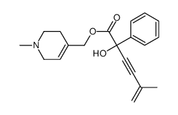 (1-methyl-3,6-dihydro-2H-pyridin-4-yl)methyl 2-hydroxy-5-methyl-2-phenylhex-5-en-3-ynoate结构式
