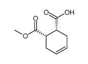 1-methyl hydrogen 1,2-cis-1,2-cyclohex-4-ene dicarboxylate结构式
