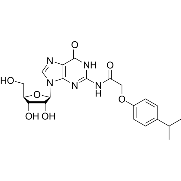 N-[2-[4-(1-Methylethyl)phenoxy]acetyl]guanosine结构式