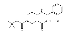 1,3-Piperidinedicarboxylic acid, 4-[[(2-chlorophenyl)methyl]amino]-, 1-(1,1-dimethylethyl) ester Structure