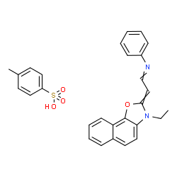 N-[(3-ethylnaphth[2,1-d]oxazol-2(3H)-ylidene)ethylidene]aniline (p-tolylsulphonate) structure