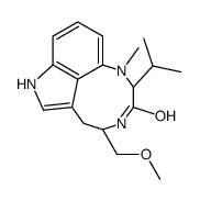 (E)-2-isopropyl-5-(methoxymethyl)-1-methyl-2,5,6,8-tetrahydro-1H-[1,4]diazonino[7,6,5-cd]indol-3-ol结构式