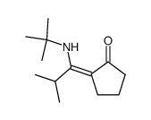 (Z)-2-(1-(tert-butylamino)-2-methylpropylidene)cyclopentan-1-one结构式