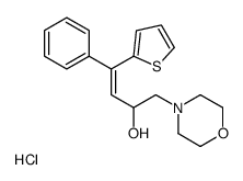 (E)-1-morpholin-4-yl-4-phenyl-4-thiophen-2-ylbut-3-en-2-ol,hydrochloride结构式