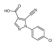 1-(4-chlorophenyl)-5-cyanopyrazole-4-carboxylic acid结构式