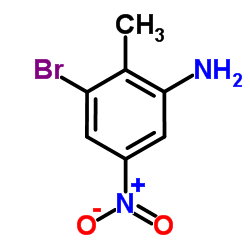3-溴-2-甲基-5-硝基苯胺结构式