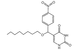 5-[octyloxy-(4-nitro-phenyl)-methyl]-1H-pyrimidine-2,4-dione结构式