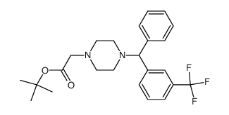 tert-butyl 2-(4-(phenyl(3-(trifluoromethyl)phenyl)-methyl)piperazin-1-yl)acetate Structure