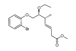 (5R,6S,E)-methyl 7-(2-bromophenoxy)-6-ethoxy-5-methylhept-3-enoate结构式