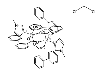 [Fe2(μ2-2-biphenylcarboxylate)4(1-MeIm)2]*CH2Cl2结构式