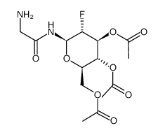 N-(3,4,6-tri-O-acetyl-2-deoxy-2-fluoro-β-D-glucopyranosyl)-2-aminoacetamide Structure
