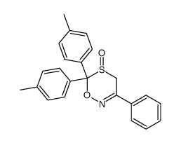 3-Phenyl-6,6-di-p-tolyl-4H-[1,5,2]oxathiazine 5-oxide Structure