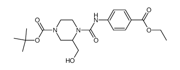 t-butyl 4-{[4-(ethoxycarbonyl)phenyl]carbamoyl}-3-(hydroxymethyl)piperazine-1-carboxylate Structure