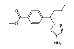 4-[1-(3-amino-pyrazol-1-yl)-butyl]-benzoic acid methyl ester结构式