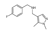 1-(1,5-Dimethyl-1H-pyrazol-4-yl)-N-(4-fluorobenzyl)methanamine Structure