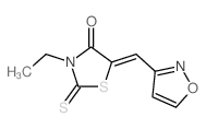 4-Thiazolidinone,3-ethyl-5-(3-isoxazolylmethylene)-2-thioxo- structure