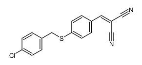 2-[[4-[(4-chlorophenyl)methylsulfanyl]phenyl]methylidene]propanedinitrile结构式