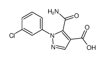 5-carbamoyl-1-(3-chlorophenyl)pyrazole-4-carboxylic acid结构式