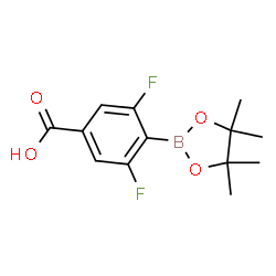 4-Carboxy-2,6-difluorophenylboronic acid pinacol ester结构式